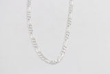 Stg Silver 3:1 Figaro Link Chain  IR11