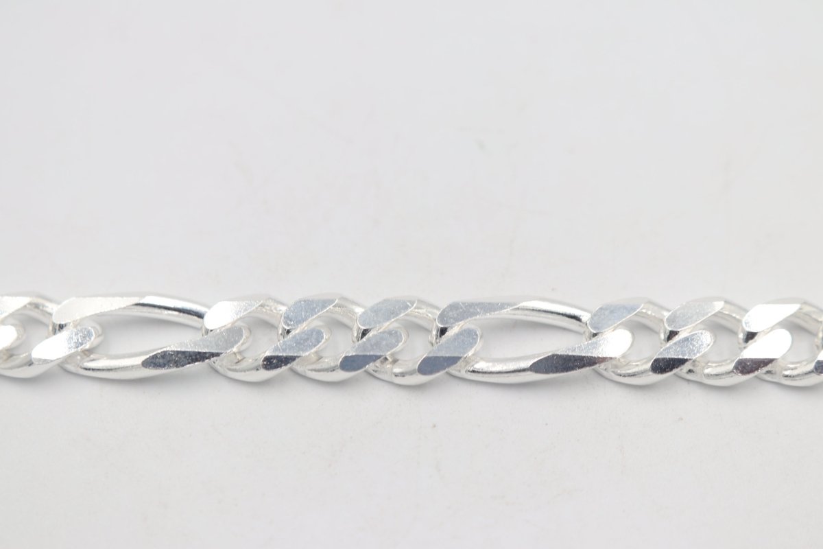 Stg Silver 3:1 Figaro Link Chain  IR16