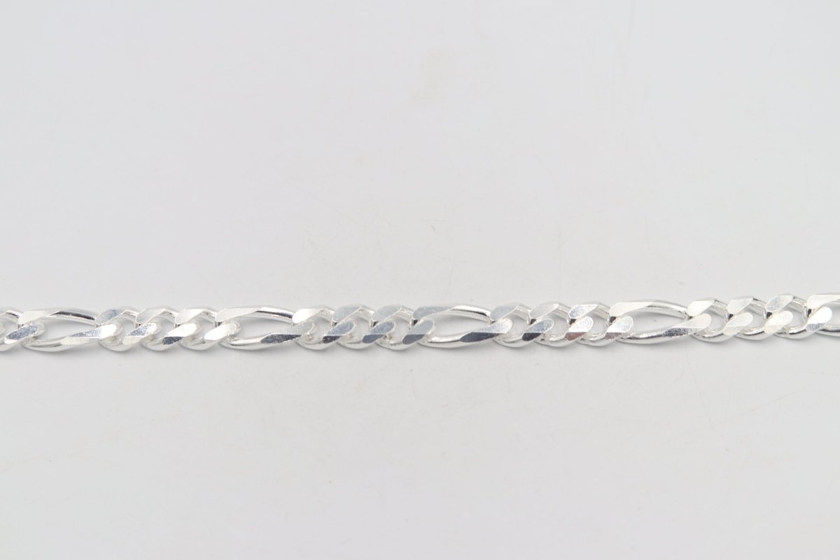Stg Silver 3:1 Figaro Link Chain  IR16
