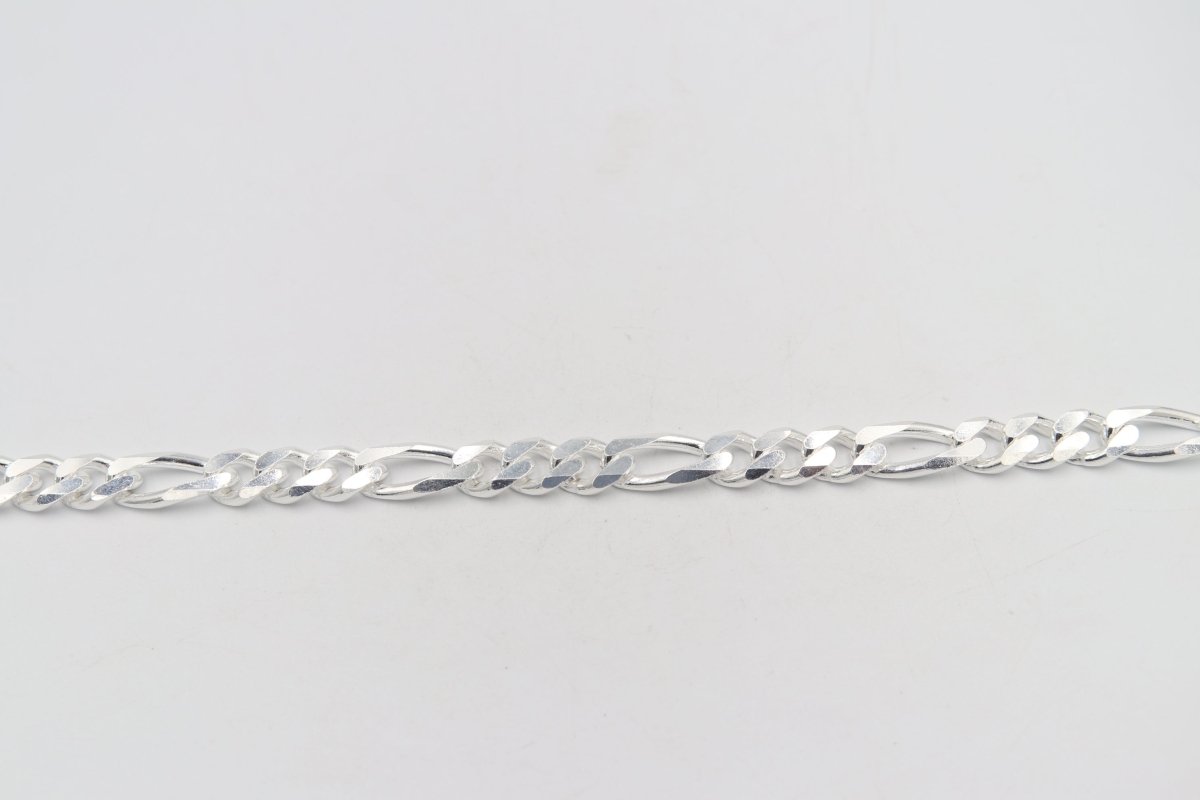 Stg Silver 3:1 Figaro Link Chain  IR16