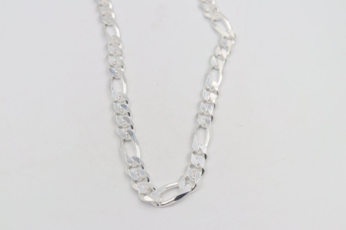 Stg Silver 3:1 Figaro Link Chain  IR16