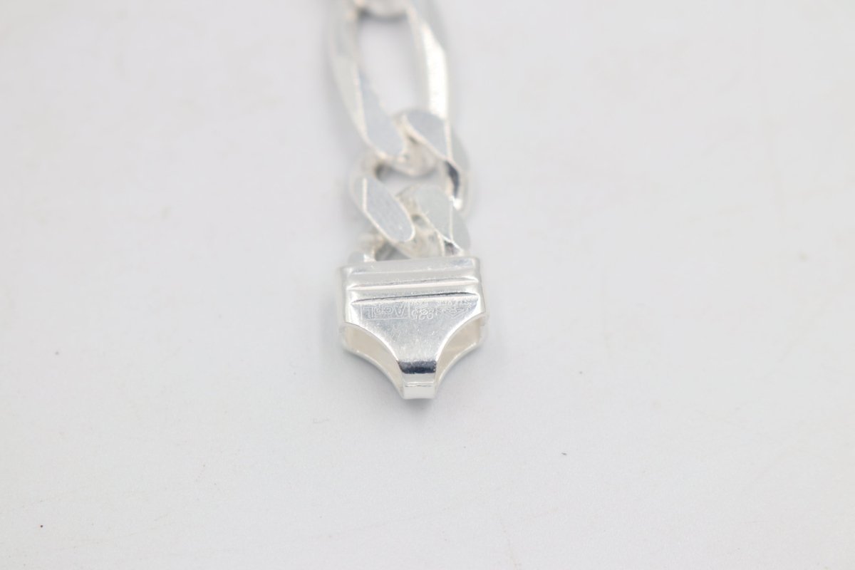 Stg Silver 3:1 Figaro Link Chain  IR16