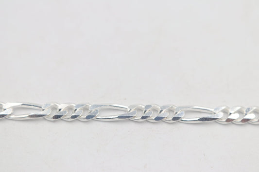 Stg Silver 3:1 Figaro Link Chain  IR17
