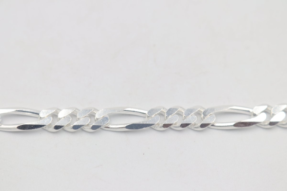Stg Silver 3:1 Figaro Link Chain  IR19