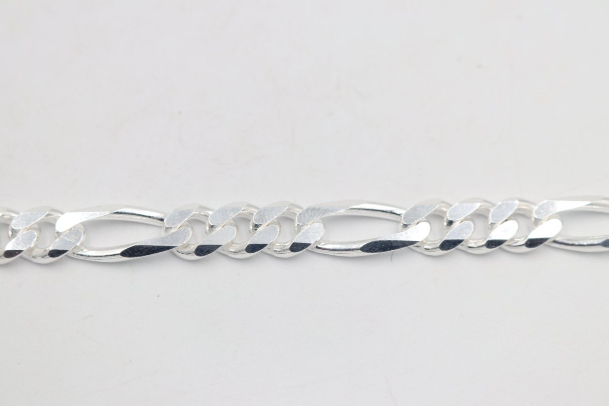 Stg Silver 3:1 Figaro Link Chain  IR20