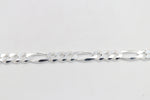 Stg Silver 3:1 Figaro Link Chain  IR20