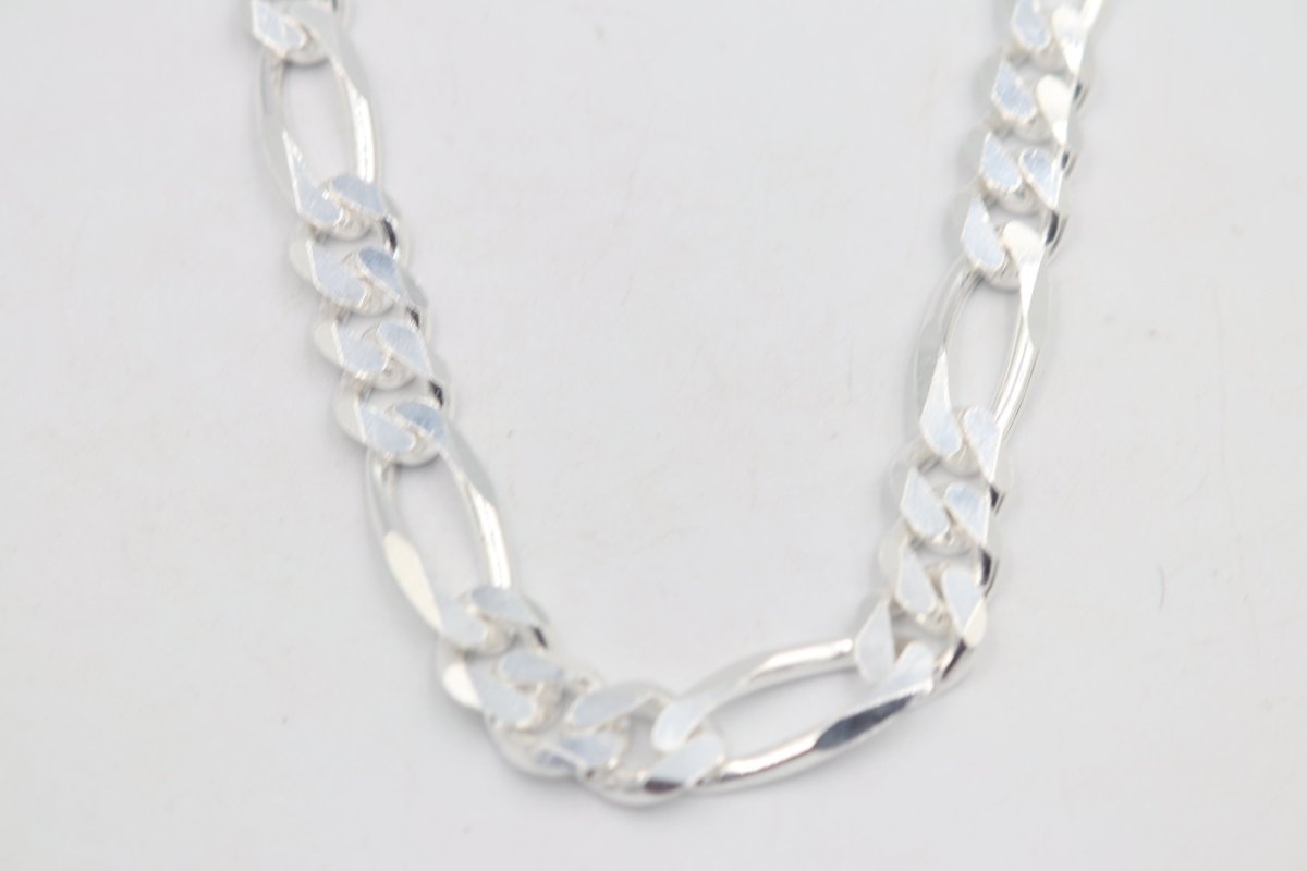 Stg Silver 3:1 Figaro Link Chain  IR20