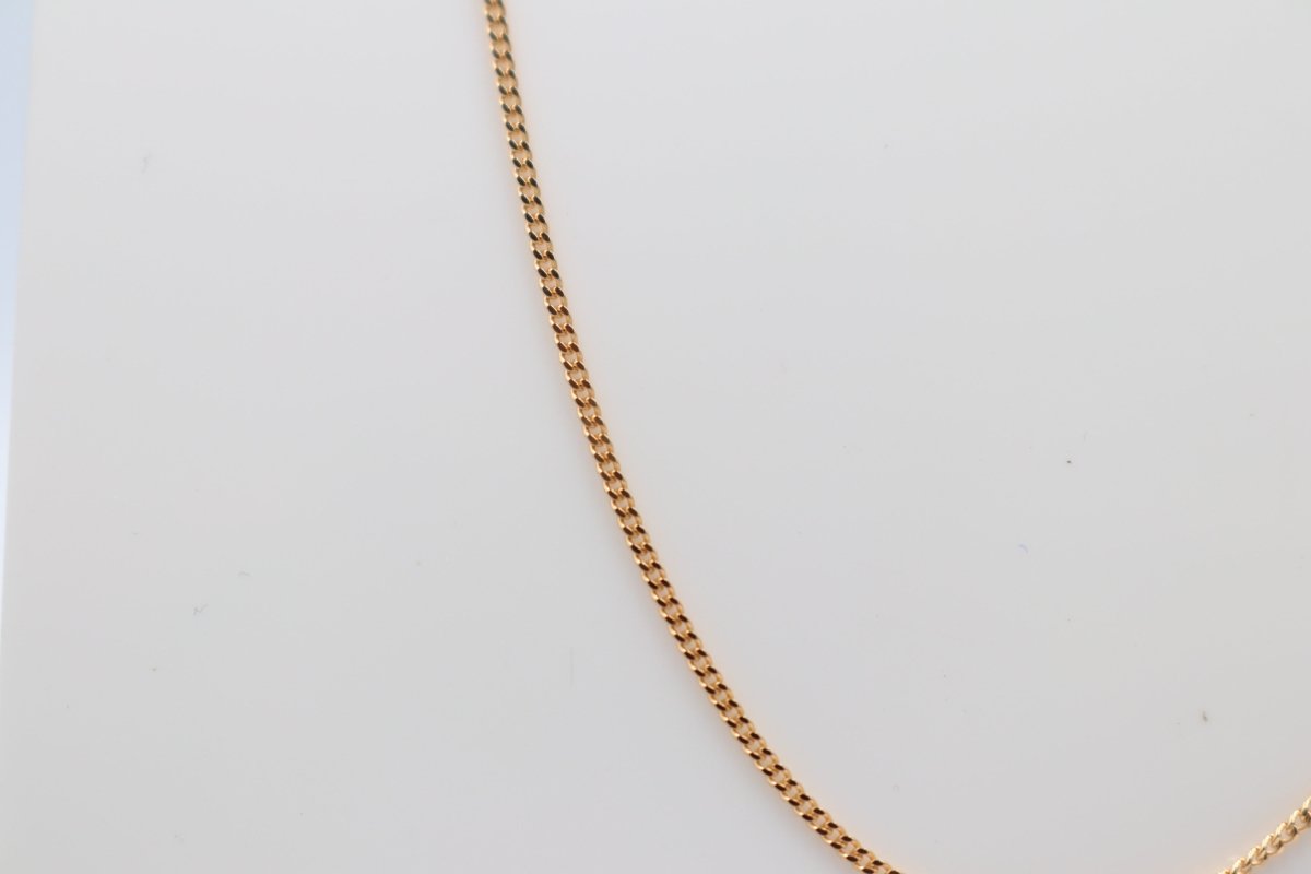 9ct Gold Solid Curb Link Chain 50cms