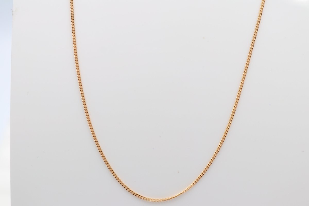 9ct Gold Solid Curb Link Chain 50cms