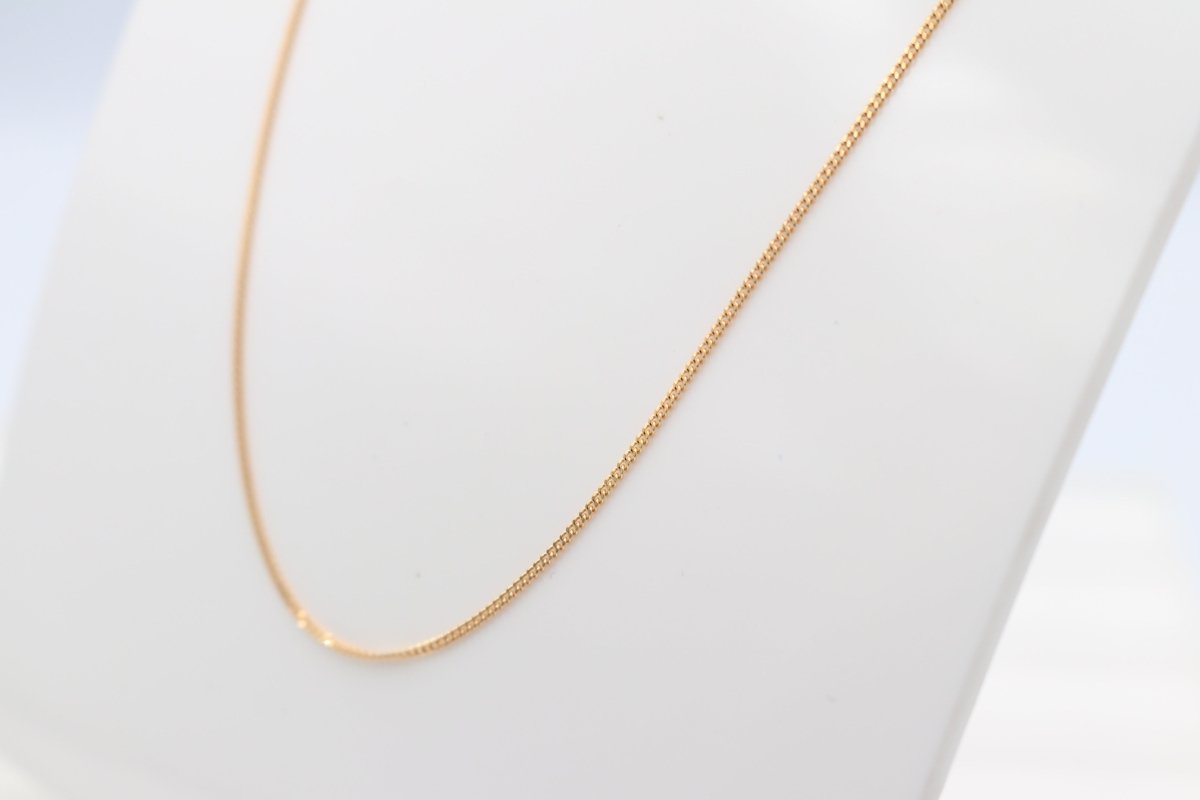 9ct Gold Solid Curb Link Chain 50cms