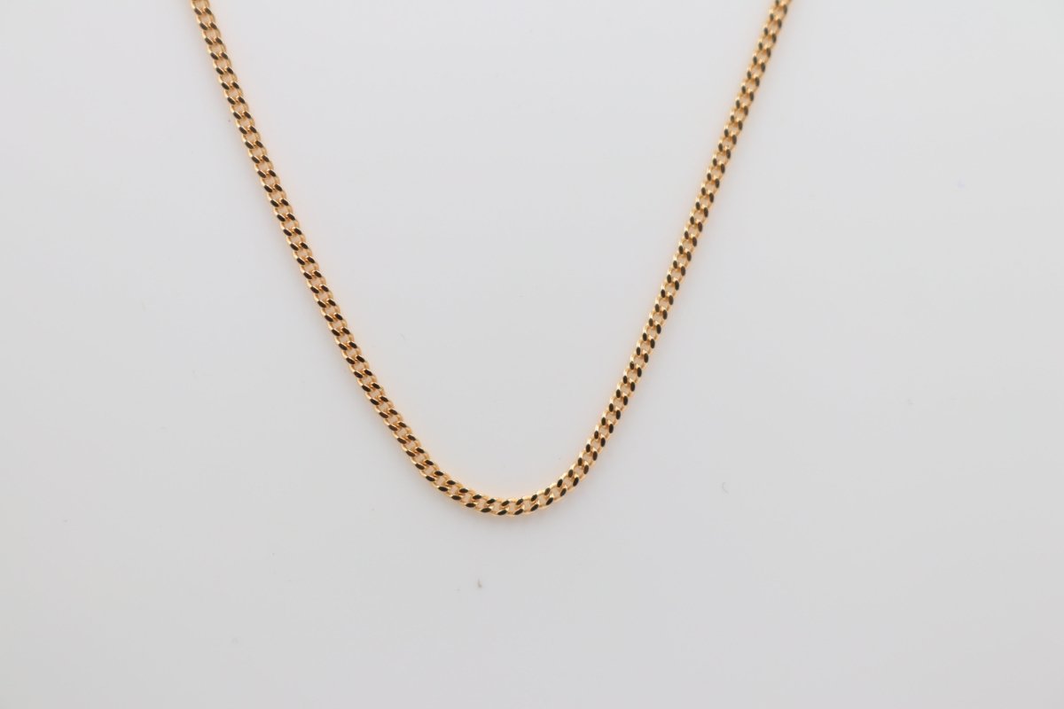 9ct Gold Solid Curb Link Chain 50cms