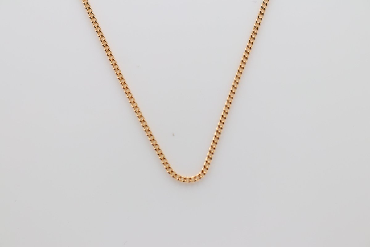 9ct Gold Solid Curb Link Chain 45cms