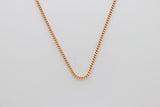 9ct Gold Solid Curb Link Chain 40cms