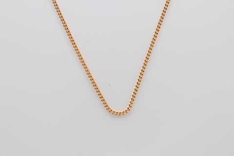 9ct Gold Solid Curb Link Chain 40cms