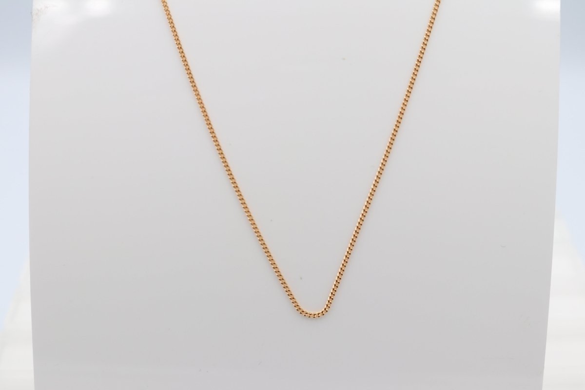 9ct Gold Solid Curb Link Chain 45cms