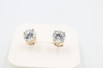 9ct Gold CZ Earrings 8mm