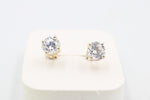 9ct Gold CZ Earrings 8mm