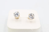 9ct Gold CZ Earrings 8mm