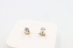 9ct Gold CZ Earrings 4mm