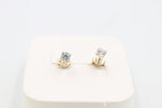 9ct Gold CZ Earrings 4mm