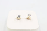 9ct Gold CZ Earrings 4mm