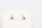 9ct Gold CZ Earrings 3mm