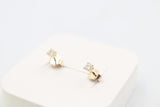 9ct Gold CZ Earrings 3mm