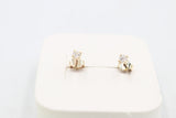 9ct Gold CZ Earrings 3mm