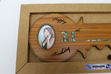 21ST KEY - Wooden Oval Photo key with Pen