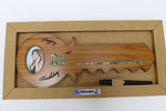 21ST KEY - Wooden Oval Photo key with Pen