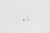 9ct Gold Genuine Blue Topaz Nose Stud