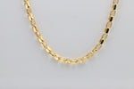 9ct Gold Oval Diamond Cut Beclcher Chain 50cms
