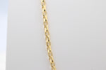 9ct Gold Oval Diamond Cut Beclcher Chain 50cms