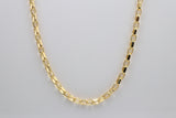 9ct Gold Oval Diamond Cut Beclcher Chain 50cms