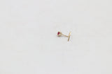 9ct Gold Genuine Garnet Nose Stud