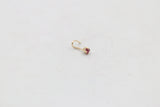 9ct Gold Genuine Garnet Nose Stud