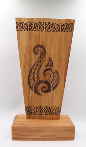 Rimu Trophy with Fish Hook
