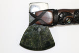 New Zealand Greenstone and Large wooden Belt Axe