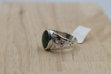 Stg Silver Ring with Greenstone