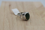 Stg Silver Ring with Greenstone