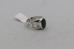 Stg Silver Ring with Greenstone