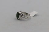 Stg Silver Ring with Greenstone