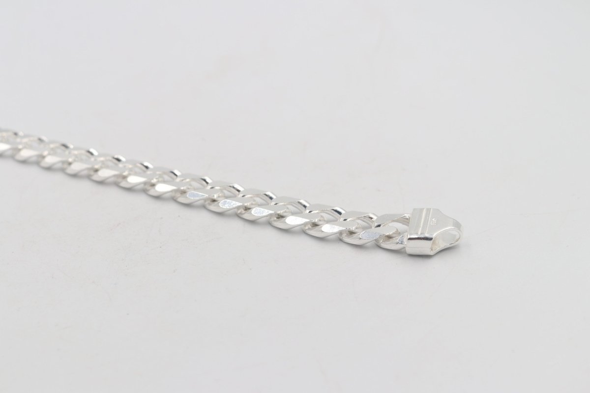 Sterling Silver Heavy Curb Link Bracelet IRB02A