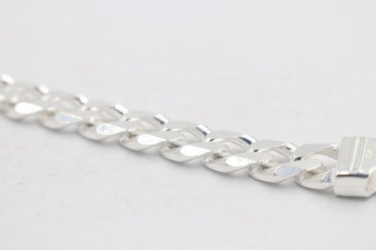 Sterling Silver Heavy Curb Link Bracelet IRB02A