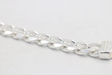 Sterling Silver Heavy Curb Link Bracelet IRB02