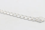 Sterling Silver Heavy Curb Link Bracelet IRB02