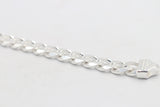 Sterling Silver Heavy Curb Link Bracelet IRB02A
