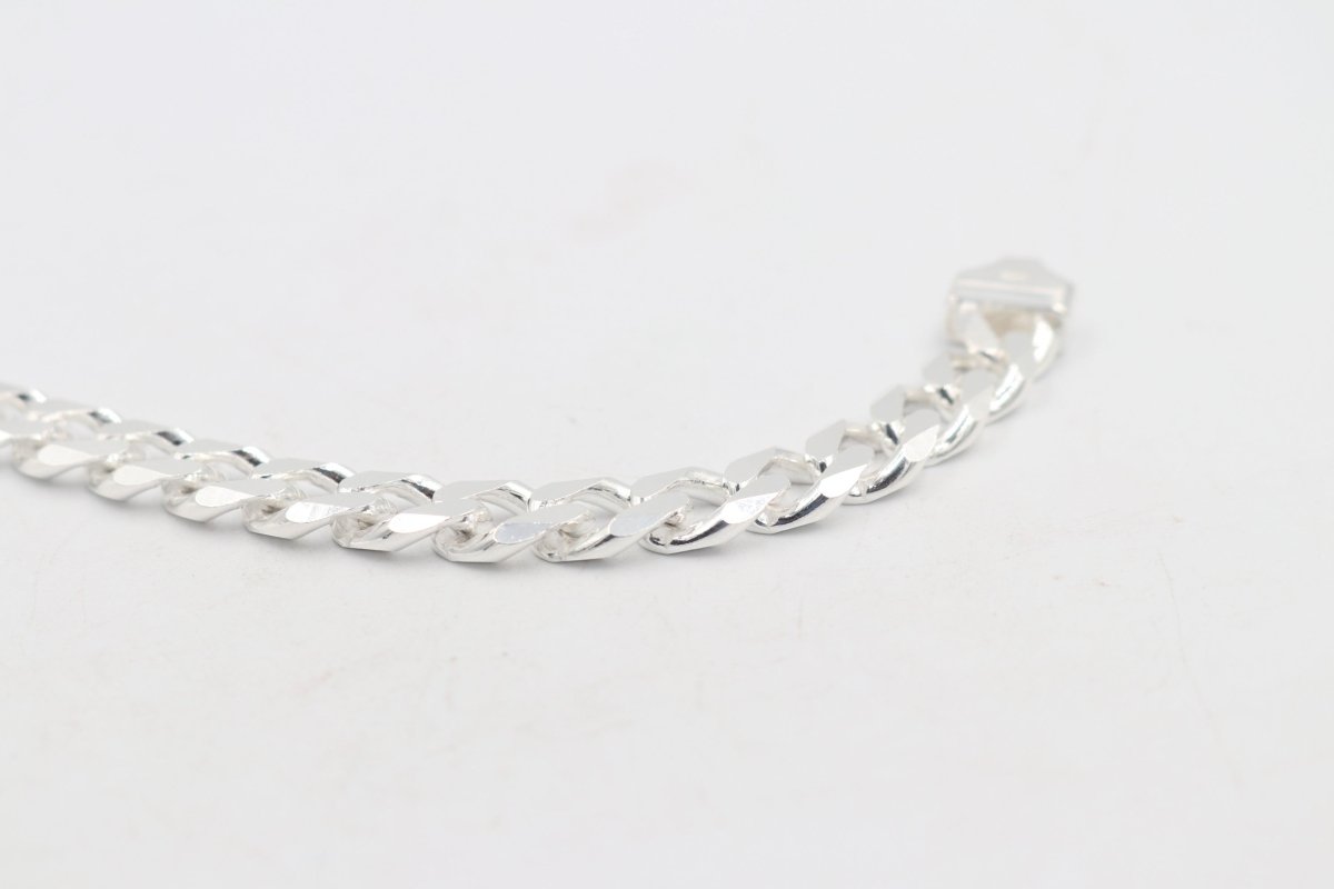 Sterling Silver Heavy Curb Link Bracelet IRB02A