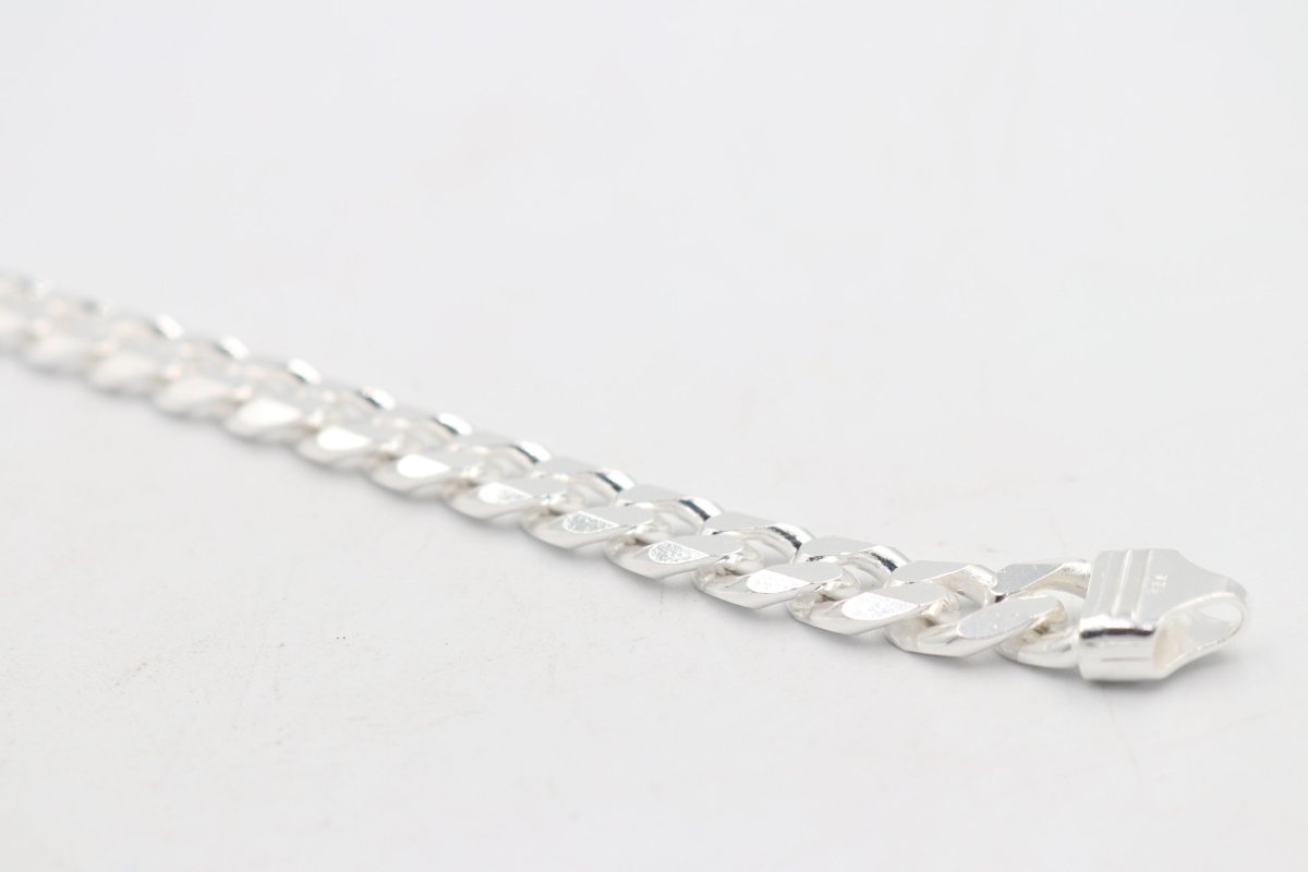 Sterling Silver Heavy Curb link Bracelet IRB04