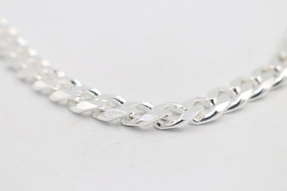 Sterling Silver Heavy Curb link Bracelet IRB04